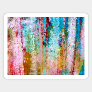 Dreamy multicoloured  cubist abstract Sticker